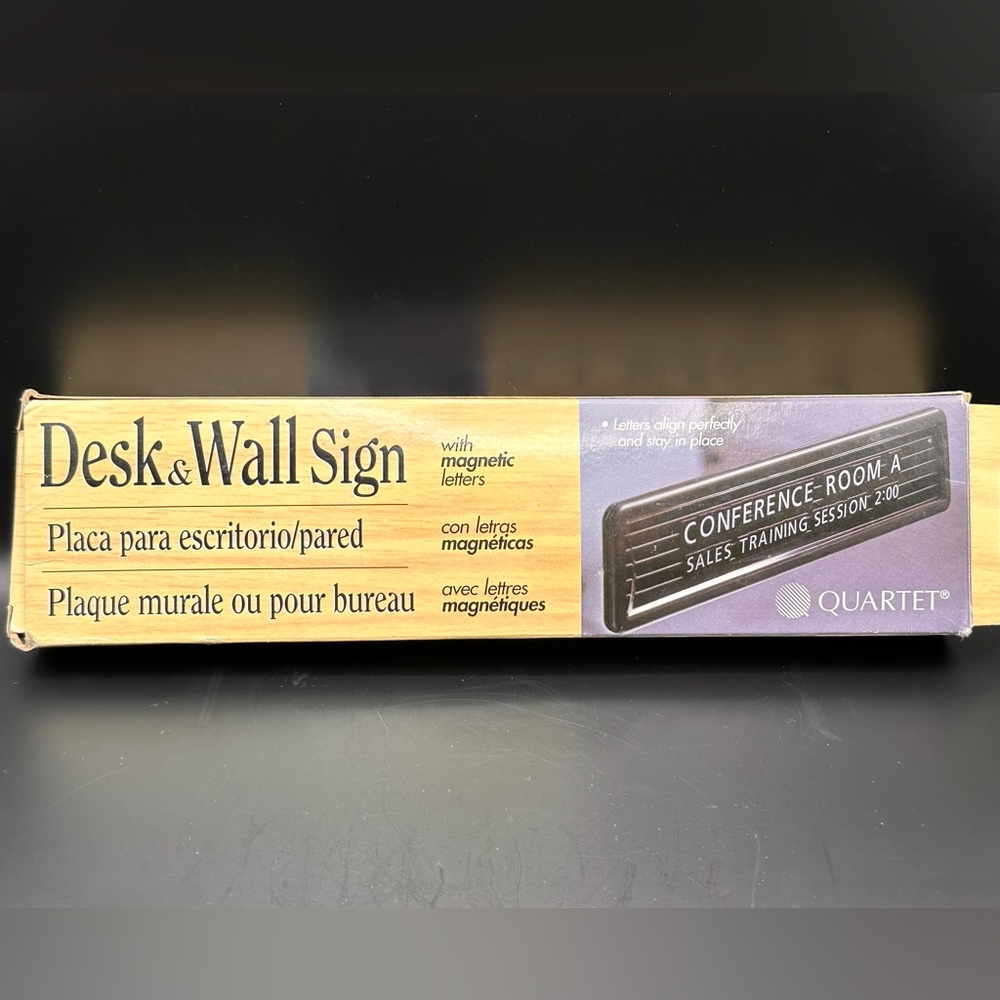 Desk & Wall Sign with Magnetic Letters